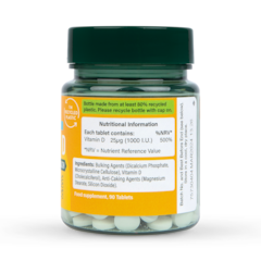 Image 3 for Vitamin D 1000 I.U. 25ug 90 Tablets