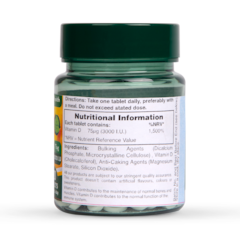 Image 3 for Vitamin D 3000 I.U. 75ug 120 Tablets