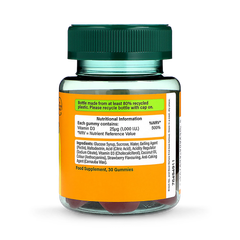 Image 2 for Vegetarian Vitamin D 1000 I.U. 25ug 30 Gummies