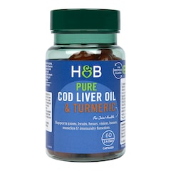 Holland & Barrett Pure Cod Liver Oil & Turmeric 60 Capsules