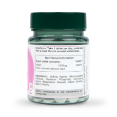 Image 3 for Biotin 1000ug 30 Tablets