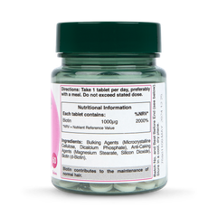 Image 3 for Biotin 1000ug 60 Tablets