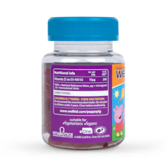 Image 2 for Wellkid Peppa Pig Vitamin D Strawberry Flavour 400iu 30 Jellies