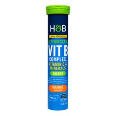 Image 1 for High Strength Vit B Complex Effervescent Orange Flavour 20 Tablets