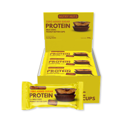 Image 1 for CUPS Milk compound with peanut filling - HIGH PROTEIN (2x21)g 12 Pack