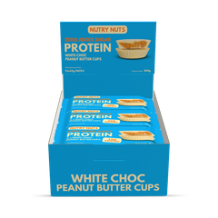 Image 2 for CUPS White compound with peanut filling - HIGH PROTEIN (2x21)g 12 Pack