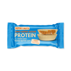 Image 3 for CUPS White compound with peanut filling - HIGH PROTEIN (2x21)g 12 Pack