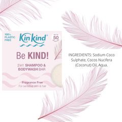 Image 5 for Be KIND! Fragrance Free 2in1 Shampoo & BodyWash Bar 50g