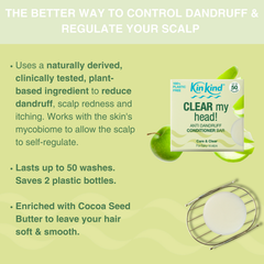Image 2 for CLEAR my head! Anti Dandruff Conditioner Bar 40g