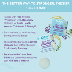 Image 4 for Give me STRENGTH! Rice Protein Shampoo and Conditioner Bar Set 90g