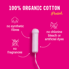 Image 2 for Organic Cotton Applicator Tampon Combo Pack (8 regular + 6 super tampons)