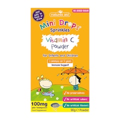 Natures Aid Mini Drops Sprinkles Vitamin C Powder 90g