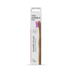 Image 2 for Humble Bamboo Adult Medium Bristle Toothbrush (Blue, Purple, White or Green)