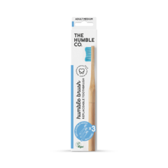 Image 1 for Humble Bamboo Adult Toothbrush with Replaceable Heads - Pack of 3 (Blue or Pink)