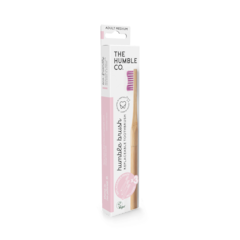 Image 2 for Humble Bamboo Adult Toothbrush with Replaceable Heads - Pack of 3 (Blue or Pink)