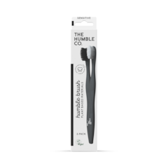 Image 2 for Humble Plant Based Sensitive Toothbrush - Pack of 2 (Blue/Purple or Black/White)