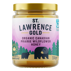Image 1 for St. Lawrence Gold Organic Canadian Prairie Wildflower Honey 330g