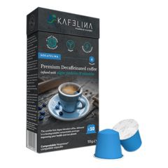Image 2 for Dekafelina Premium Decaffeinated Coffee 10 Compostable Capsules
