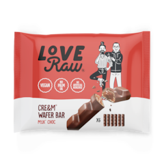 LoveRaw Vegan M:lk Choc Wafer Bar Mult-Pack 6x 21.5g