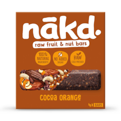 Raw Fruit & Nut Cocoa Orange Bars 4 x 35g