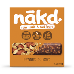 Raw Fruit & Nut Peanut Delight Bars 4x 35g