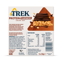 Image 2 for Trek Cocoa Oat Protein Flapjacks 3x 50g