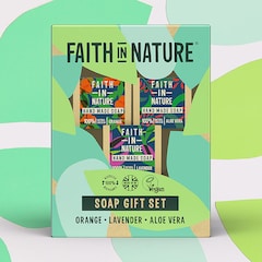 Faith In Nature Soap Gift Set - Orange, Lavender & Aloe Vera 3 x 100g