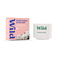 Image 1 for WILD Fresh Cotton & Sea Salt Natural Deodorant Refill 40g