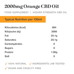 CBD Oil 2000mg Orange Flavour 30ml
