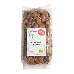 Greeny Organic Almonds Brown 250g