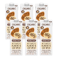 Nutty Bruce Activated Unsweetened Almond & Oat M*lk 6 x 1L