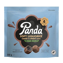 Panda Soft Liquorice Vegan Chocolate Coated 110g