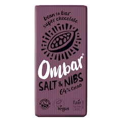 Ombar Salt & Nibs Chocolate Bar 70g