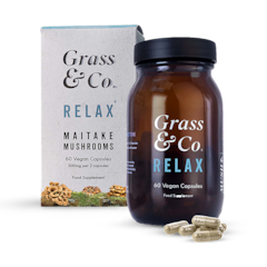 Image 1 for RELAX Maitake Mushrooms with Ashwagandha + Magnesium 60 Vegan Capsules
