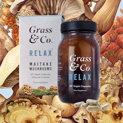 Grass & Co. RELAX Maitake Mushrooms with Ashwagandha + Magnesium 60 Vegan Capsules