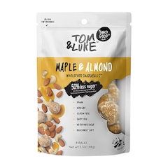 Tom & Luke Reduced Sugar Snackaballs Maple Almond 88g
