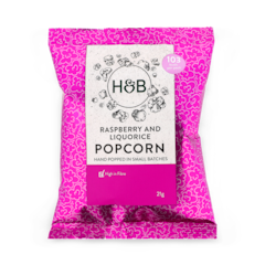 Popcorn Raspberry & Liquorice 21g