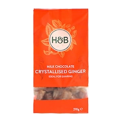Holland & Barrett Milk Chocolate Crystallised Ginger 210g
