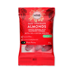 Image 1 for Dark Chocolate Raspberry Almonds 30g