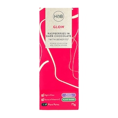 Glow Raspberries in Dark Chocolate with Benefits 75g