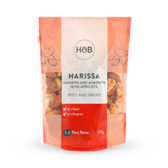 Harissa Cashews and Almonds with Apricots 210g