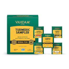 Vahdam Turmeric Tea Variety Pack (4 Tea Bags)