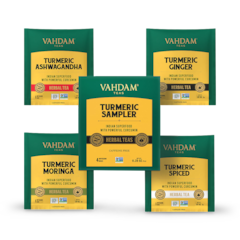 Vahdam Turmeric Tea Variety Pack (4 Tea Bags)