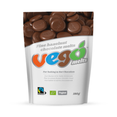 Vego Fine Hazelnut Gianduja Hot Chocolate Melts 180g