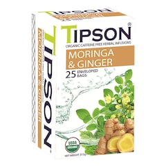Organic Infusion Moringa Ginger (25 Enveloped Tea Bags)