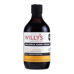 Willy's Organic Turmeric & Eureka Lemon (with Black Pepper & Honey) Live Apple Cider Vinegar 500ml