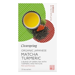Clearspring Organic Japanese Matcha Turmeric, Green Tea 20 Tea Bags