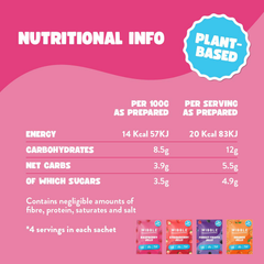 Image 3 for Vegan Variety Pack Jelly Crystals (Raspberry, Forest Fruits, Strawberry & Orange) 456g