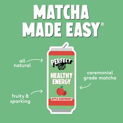Image 3 for Perfect Ted Matcha Apple & Raspberry Energy Drink 250ml
