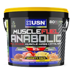 USN Muscle Fuel Anabolic Variety Pack Chocolate, Strawberry, Banana, Caramel 4kg
